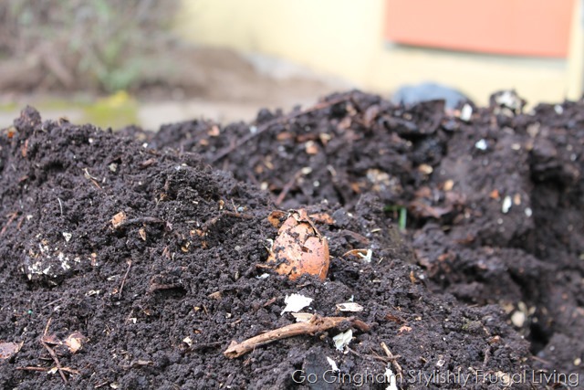 Egg shells in compost