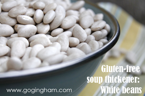 Gluten free soup thickener: white beans