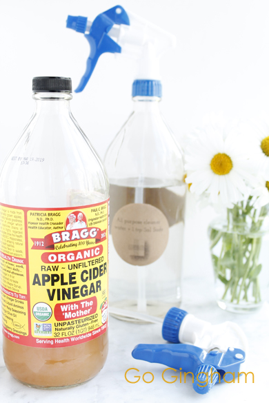 Home cleaning glass bottle Go Gingham